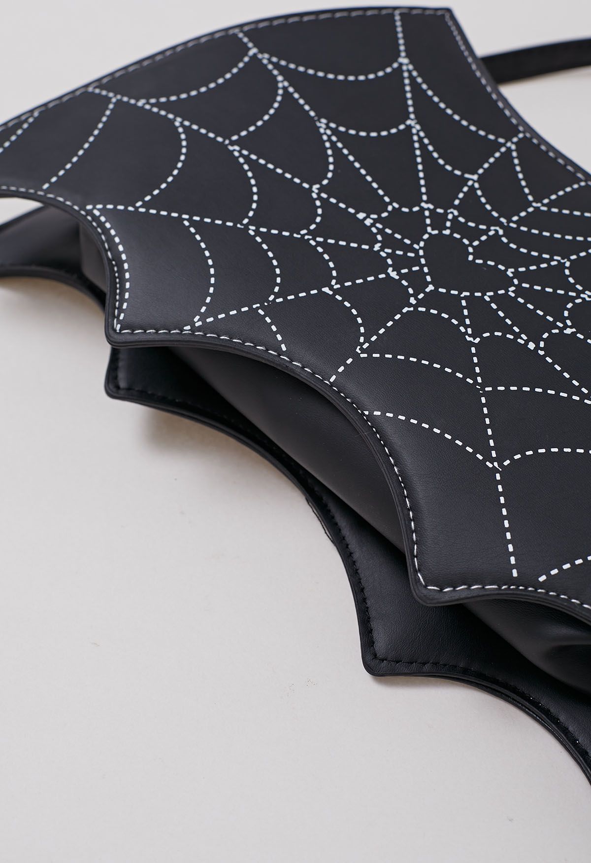 Spider Web Print Batwing Crossbody Bag