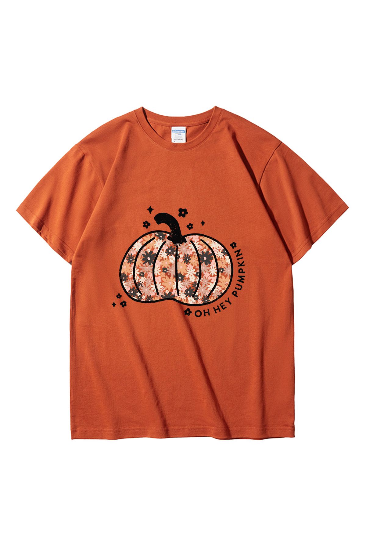 Floret Pumpkin Pattern T-Shirt