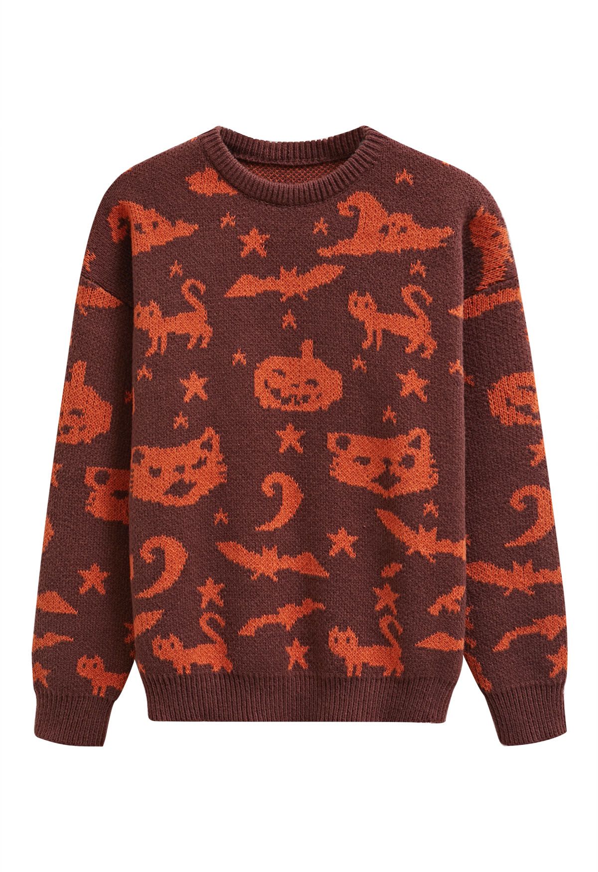 Enchanting Halloween Theme Knit Sweater