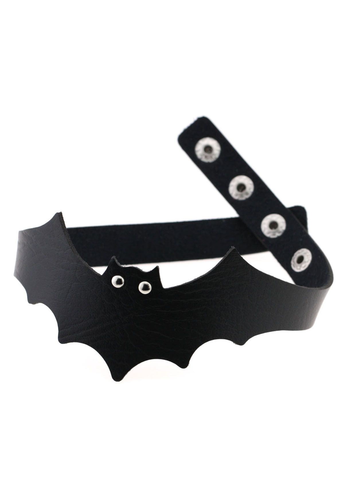 Cute Bat Faux Leather Choker in Black