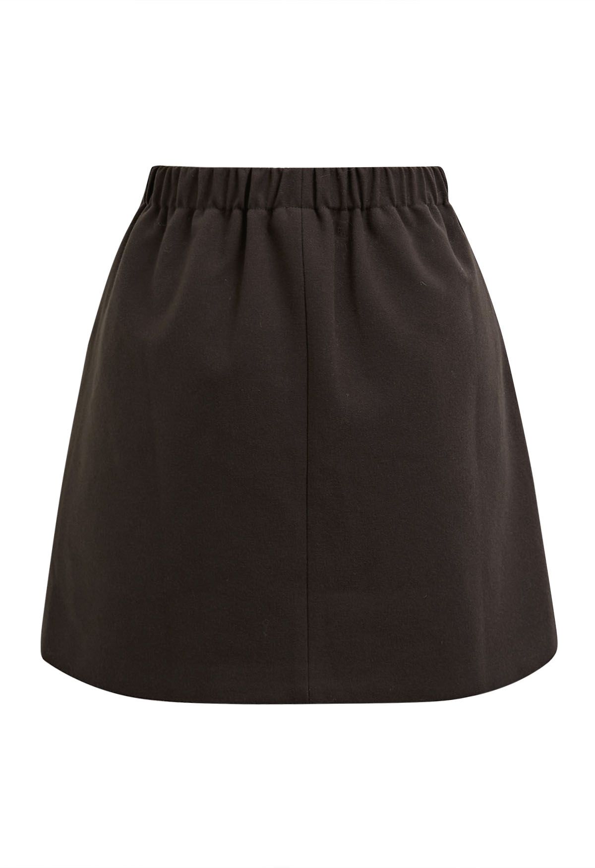 Timelessly Stylish Mini Bud Skirt in Brown