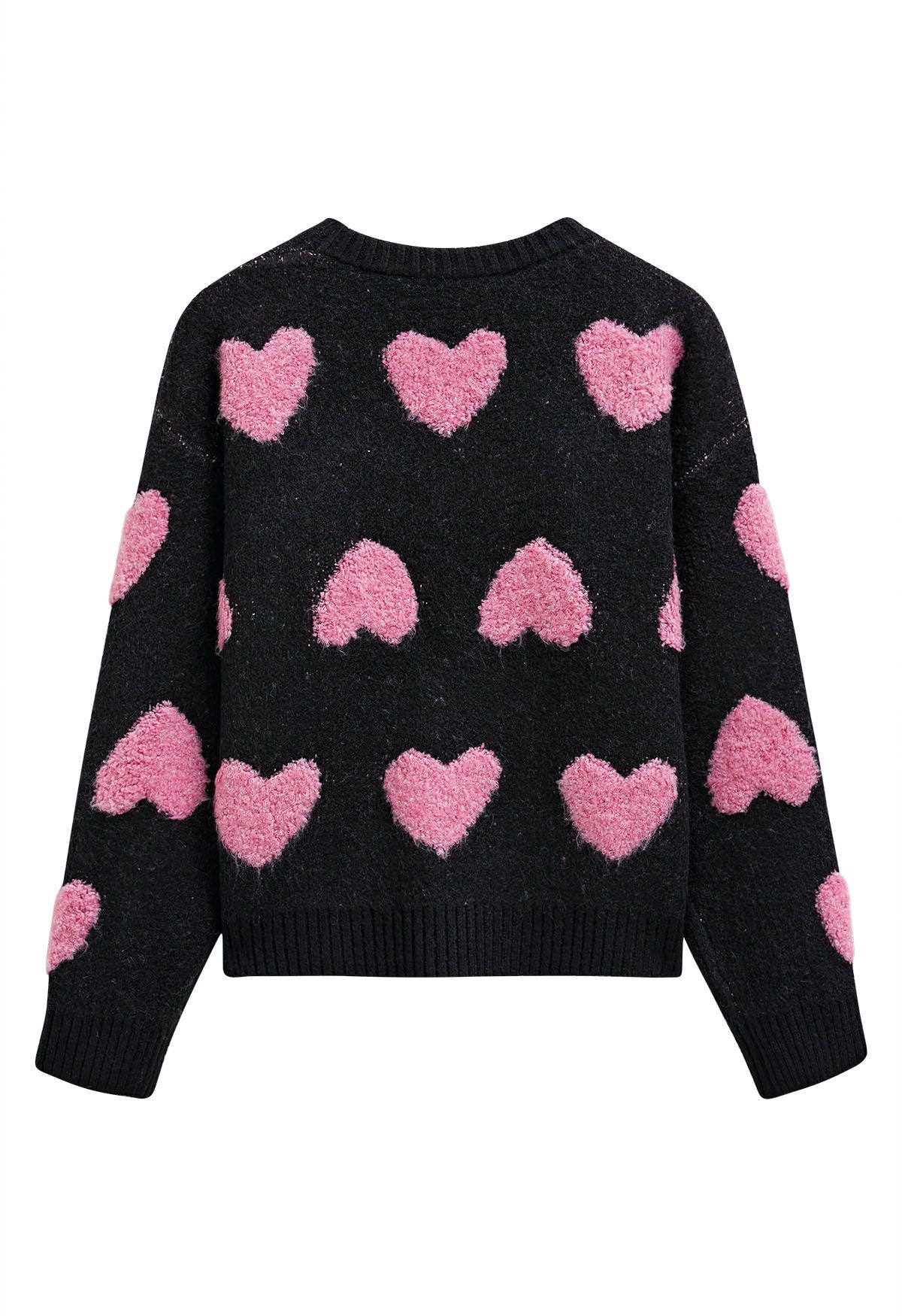 Passionate Love Crew Neck Jacquard Knit Sweater