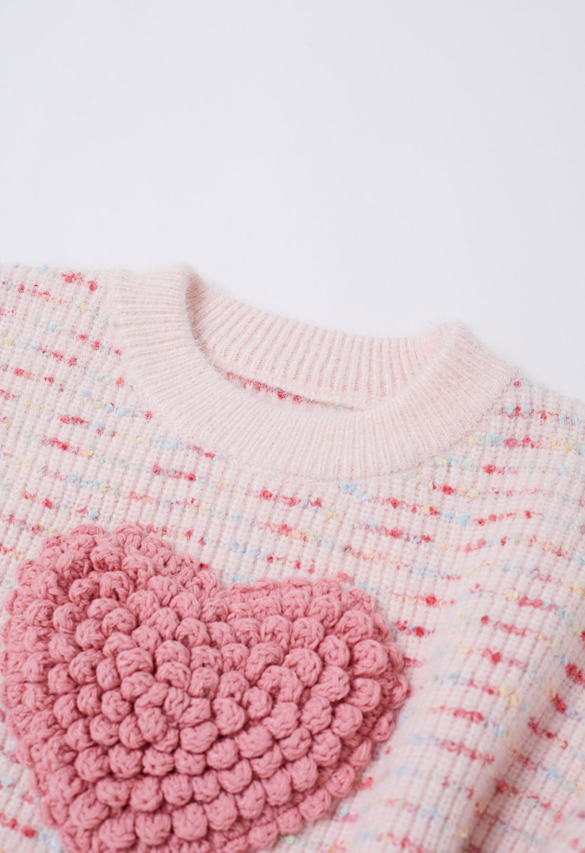 Blooming Heart Confetti Knit Sweater