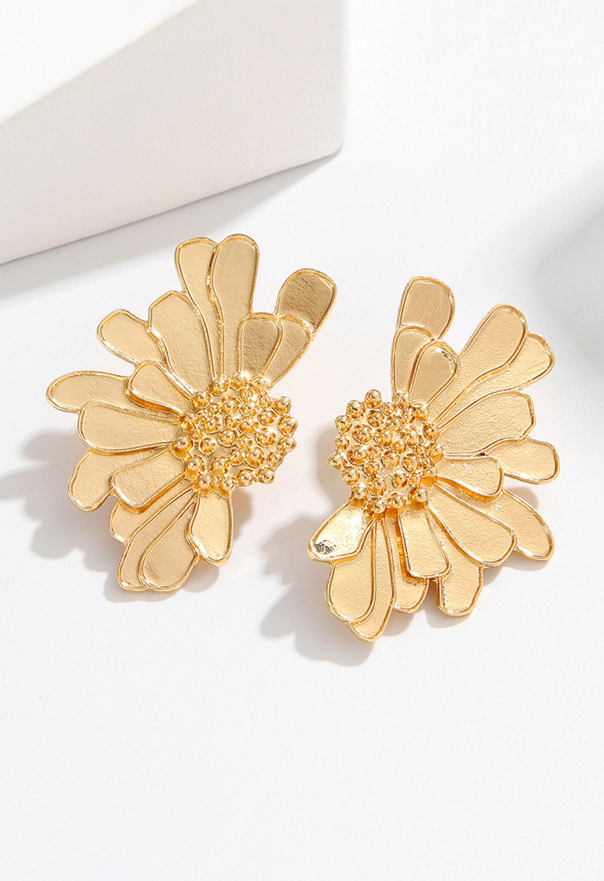 Golden Floral Earrings