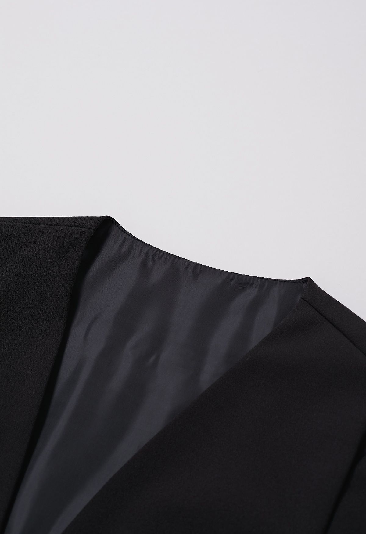 Modish Split Sleeve Cape Jacket in Black