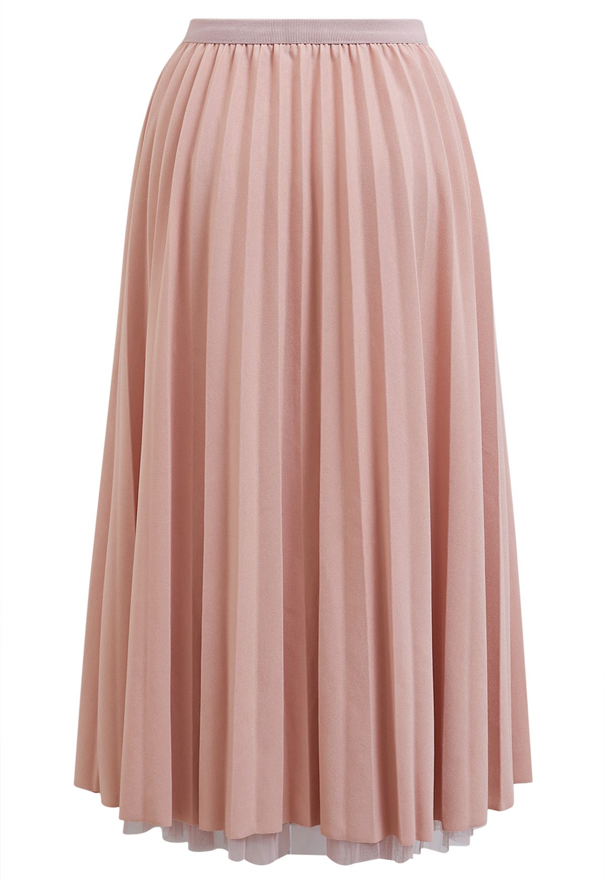 Call out Your Name Pleated Mesh Skirt in Pink