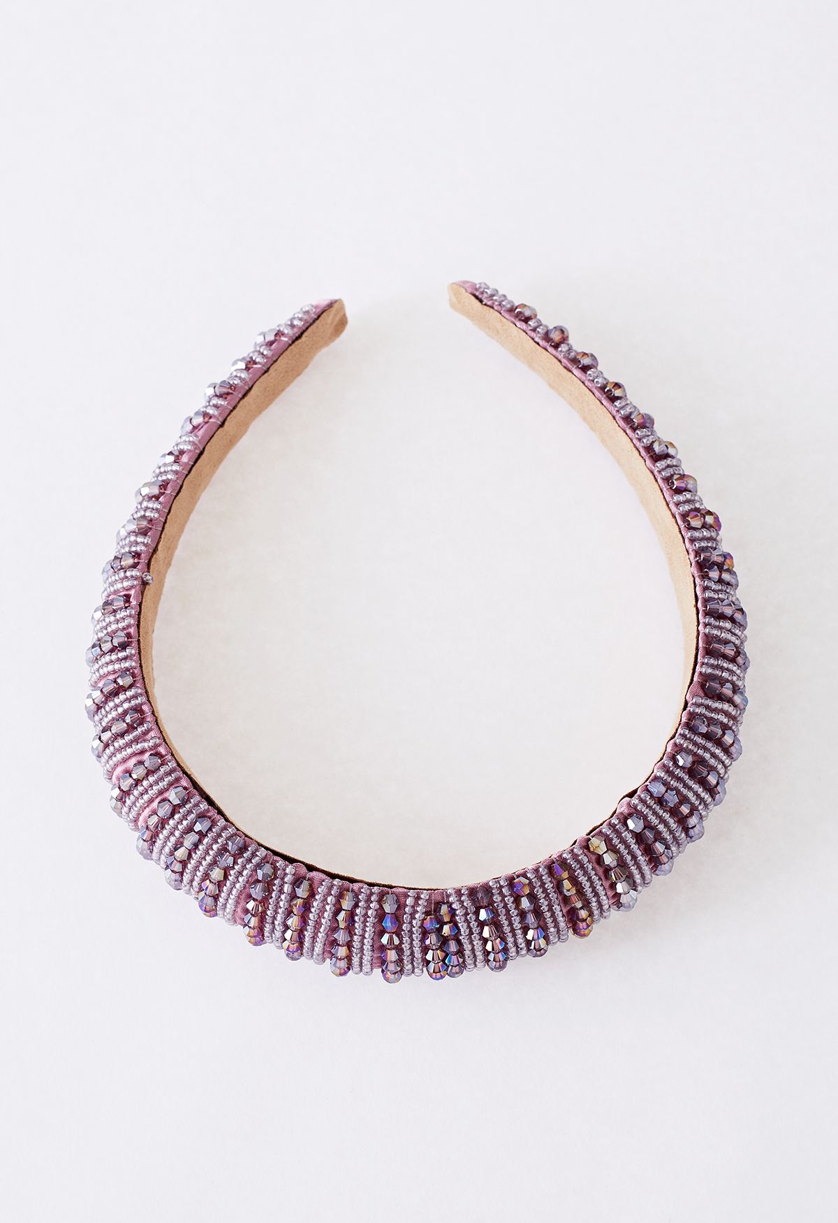 Full Rhinestone Crystal Headband in Lilac