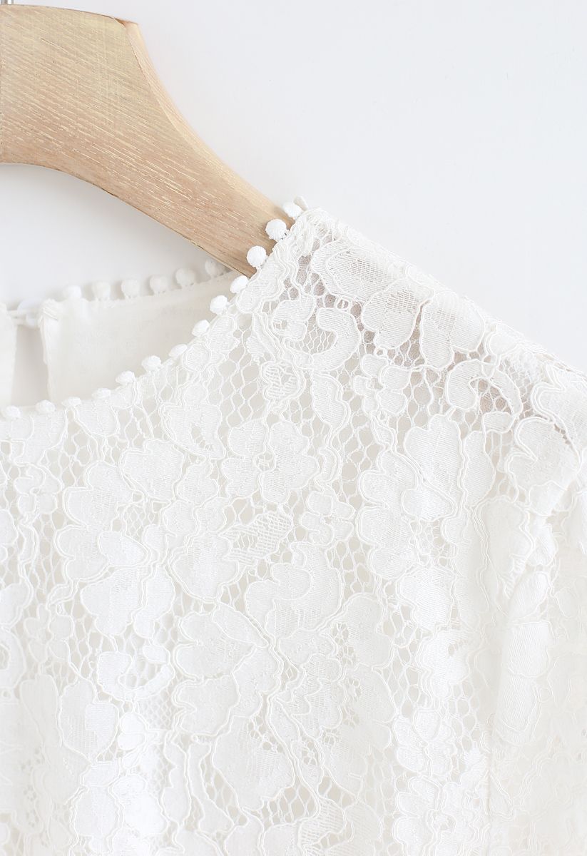 Everyday Fit Full Lace Top in White