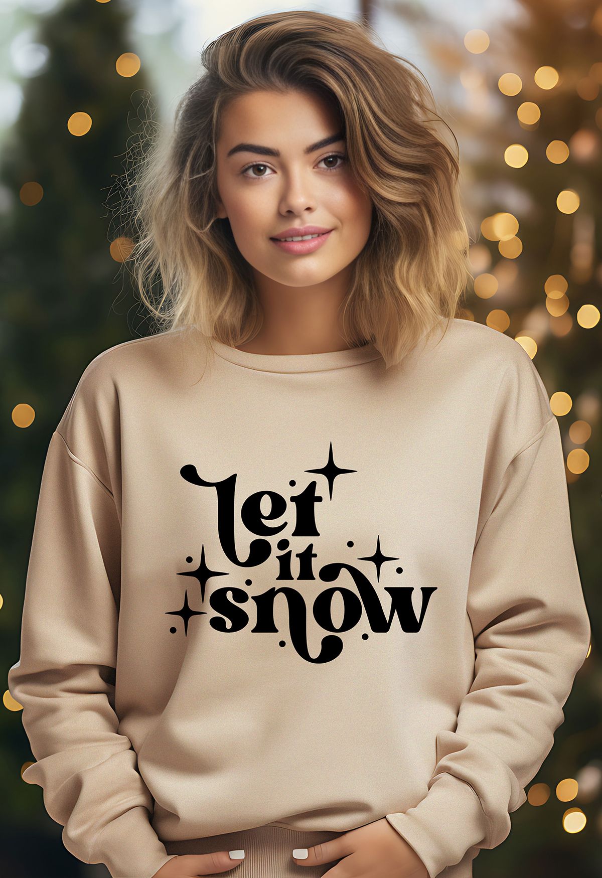 Let It Snow Printed Sweatshirt