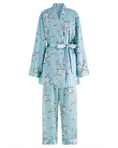 Plum Blossom Four-Piece Pajama Set