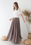 Timeless Favorite Chiffon Maxi Skirt in Taupe