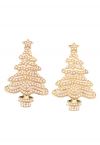 Dazzling Full Pearl Christmas Tree Earrings
