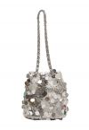 Full Sequin Sparkle Bucket Bag in Silver