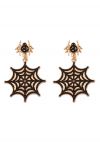 Black Spider Web Alloy Earrings