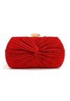 Shining Gift Knotted Clutch in Red