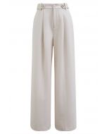 Straight-Leg Soft Touch Pants in Ivory