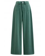 Vintage Charm Straight Leg Jeans in Green