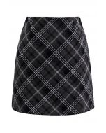 Scottish Charm Tartan Mini Skirt in Black